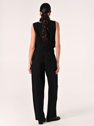 Black Pleated Trousers