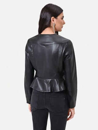 Fitted Black Peplum Jacket