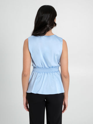 Light Blue Satin Top