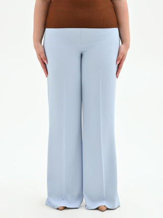 Pantalone Curvy a palazzo cielo azzurro