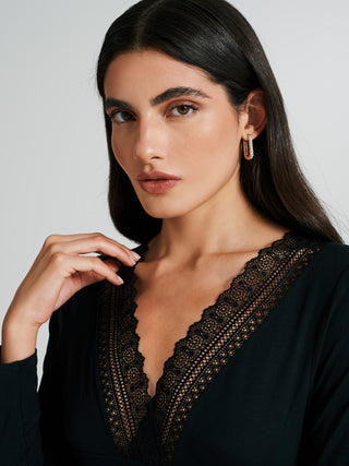 Body modal con inserti in pizzo