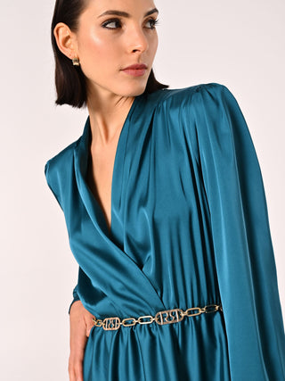Belt with Logoed Chain