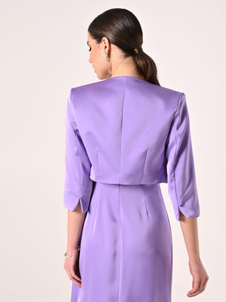 Lilac Satin Shrug