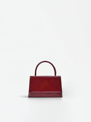 Sac à main bordeaux effet verni