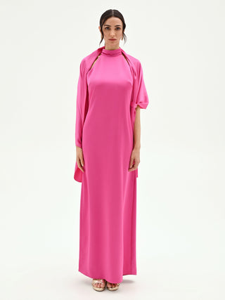 Fuchsia Satin Stole