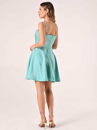 Robe courte vert d'eau