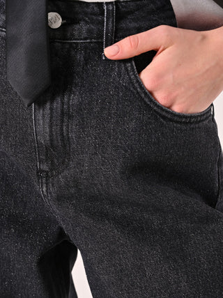 Grey Glitter Jeans