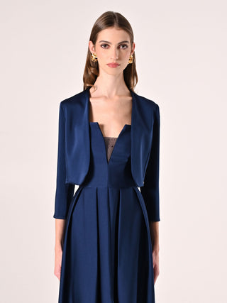 Blue Satin Shrug