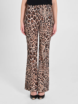 Animal-print Flared Trousers