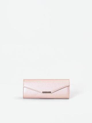 Pochette rosa con texture glitterata