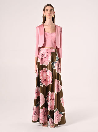 Powder Pink Satin Shrug