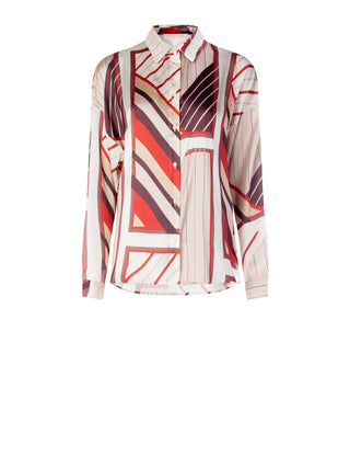 Geometric-print Shirt in Rust Version
