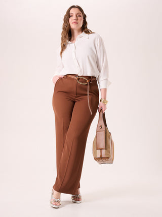 Curvy Chocolate Loose Trousers