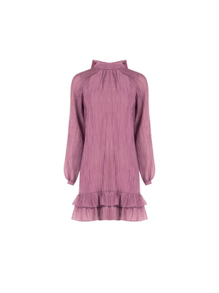 Kleid in Altrosa mit Prägeeffekt