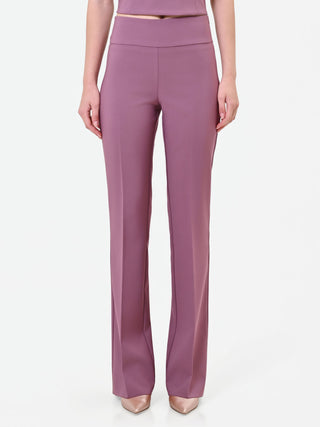 Pantalone rosa antico a vita alta