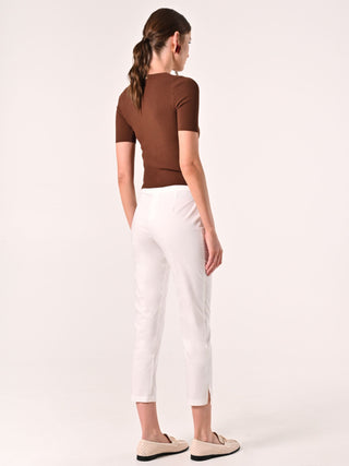 Pantaloni Skinny in Cotone Bianchi