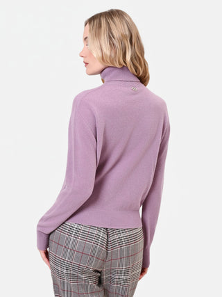 Maglia dolcevita lilla polveroso