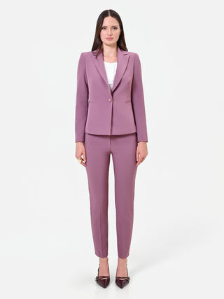 Dusty Rose Single-Breasted Blazer