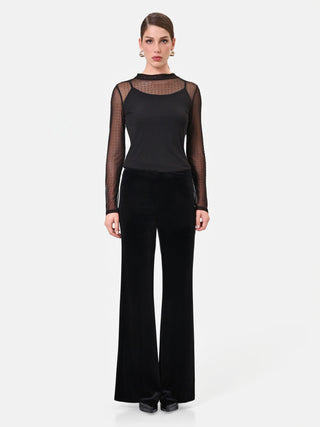 Pantalon évasé noir