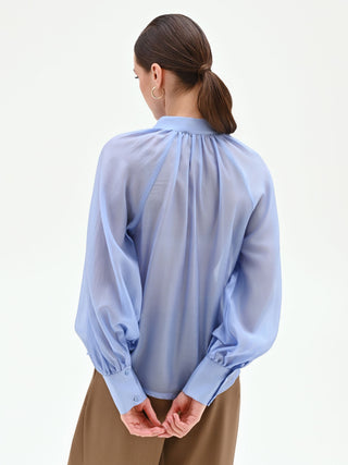 Sky Blue Lyocell Blouse