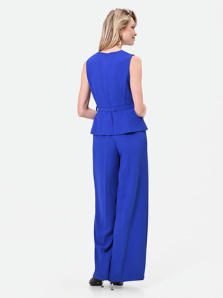 Royalblauer Jumpsuit in Zweiteiler-Optik