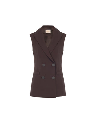 Gilet doppiopetto moro marrone