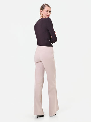 Flared Hose in Beige-Taupe