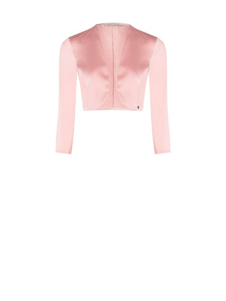 Powder Pink Satin Shrug
