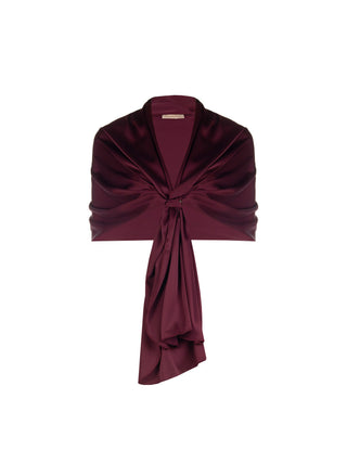 Foulard en satin rouge bordeaux