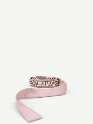 Cintura atelier rosa blush con pietre