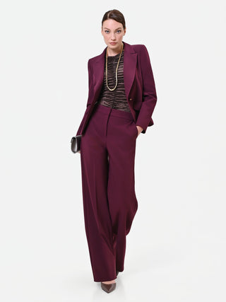 Burgundy Red Palazzo Trousers