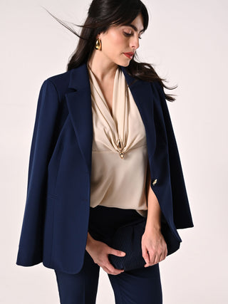 Jewelled Curvy Beige Blouse