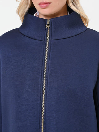 Cappa corta blu in scuba soft