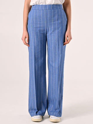 Pinstripe Denim Trousers