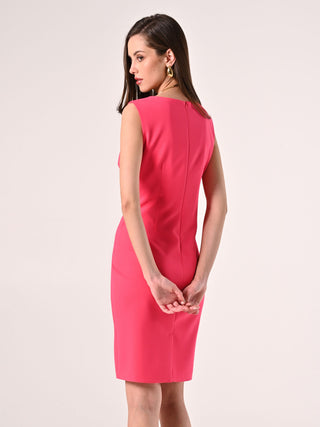 Sheath Dress in Fuchsia Technical Fabric