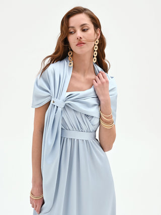 Sky Blue Satin Wrap