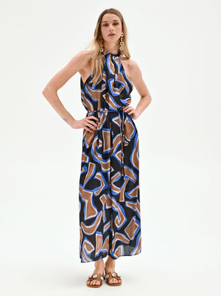 Graphic Print Maxi Dress