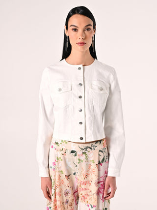 Weiße Jeansjacke