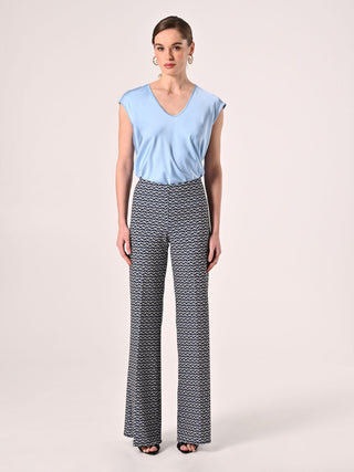 Geometric-print Trousers