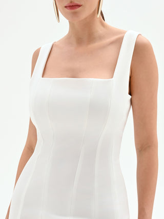 White square neck midi dress Rinascimento White square neck midi dress Rinascimento