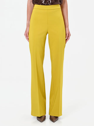 Oil Green High-Waisted Trousers