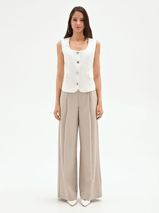 Tailored Cream Vest