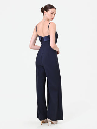 Navy Bustier Jumpsuit