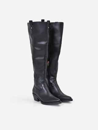 Botte cuissarde noire style texan