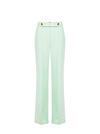 Pantalone verde menta a gamba dritta