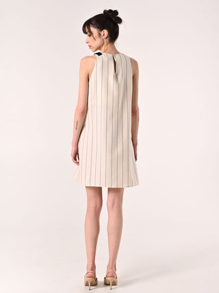 Abito Bianco a Righe Bianche & Blu