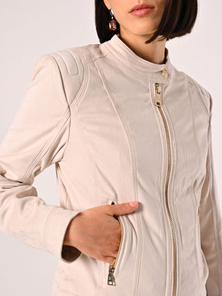 Jacke mit Wildlederoptik