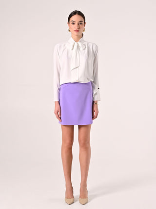 White Blouse with Bow and Darts