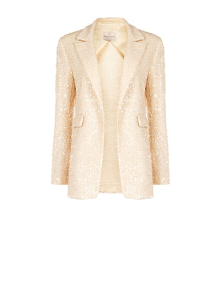 Light Beige Sequin Blazer