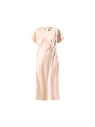Abito Nodo Beige in Raso